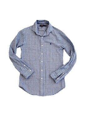 Polo Ralph Lauren Men’s M Slim Fit Button Down Blue White Gingham Shirt